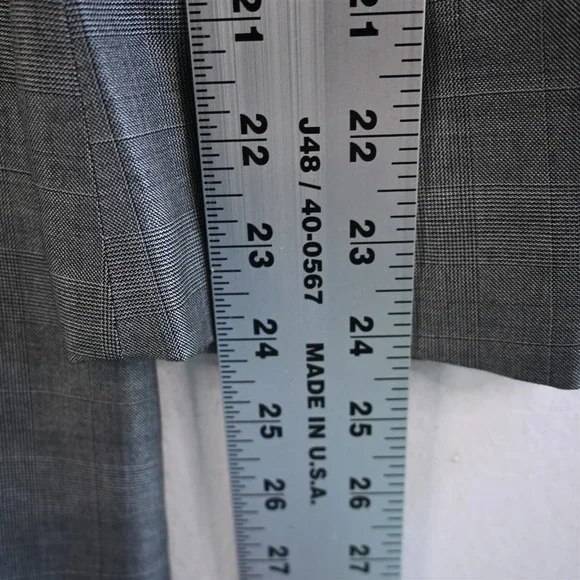 Lanvin 42R Gray Glenn Check 100% Wool 15 Faubourg Italy Blazer Jacket Sport Coat